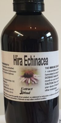 An amber bottle containing 200ml of Echinacea extract