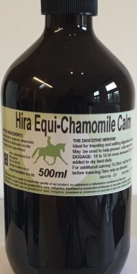 An amber bottle contains 500ml of Chamomile extract