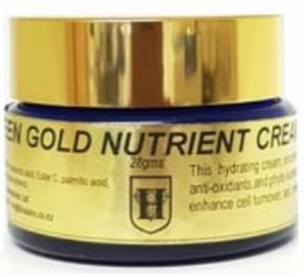 A blue Pomade with Gold Label contains Nutrient Facial Cream